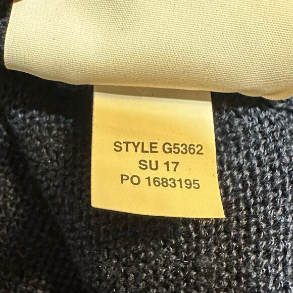 J. Crew 100% Linen Blue Pom Pom Trim 3/4 Sleeve Sweater Size M - Picture 8 of 10